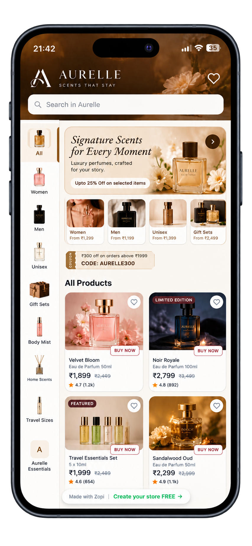 Perfume store on Dabbl