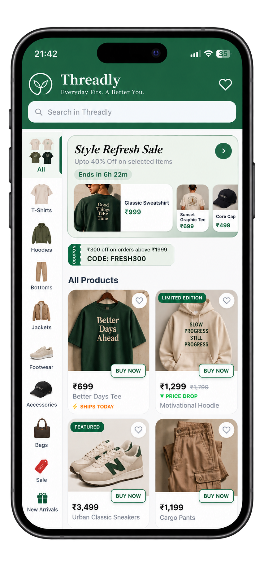 T-shirt store on Dabbl